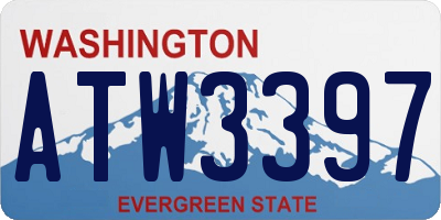 WA license plate ATW3397
