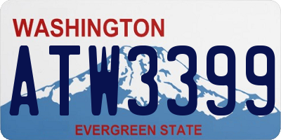 WA license plate ATW3399