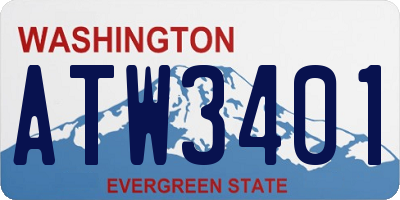 WA license plate ATW3401
