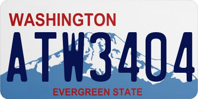 WA license plate ATW3404