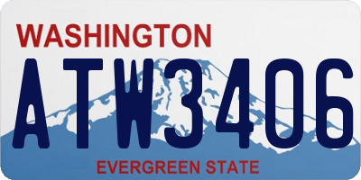 WA license plate ATW3406