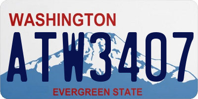 WA license plate ATW3407