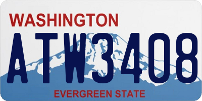 WA license plate ATW3408