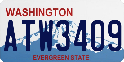 WA license plate ATW3409