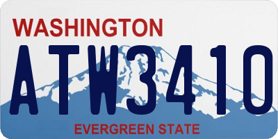 WA license plate ATW3410