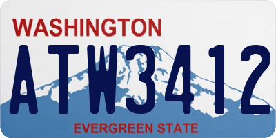 WA license plate ATW3412