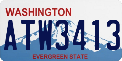 WA license plate ATW3413