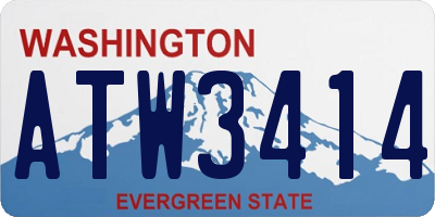 WA license plate ATW3414