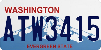 WA license plate ATW3415