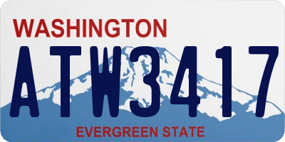 WA license plate ATW3417