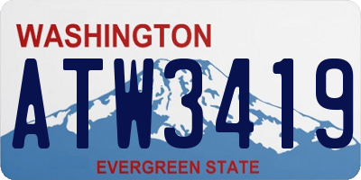 WA license plate ATW3419