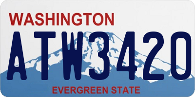 WA license plate ATW3420