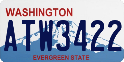 WA license plate ATW3422