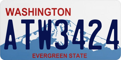 WA license plate ATW3424