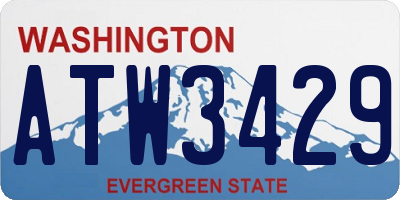 WA license plate ATW3429