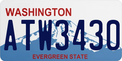 WA license plate ATW3430