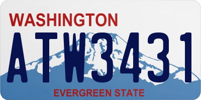 WA license plate ATW3431