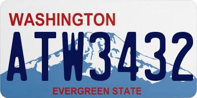 WA license plate ATW3432