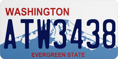 WA license plate ATW3438