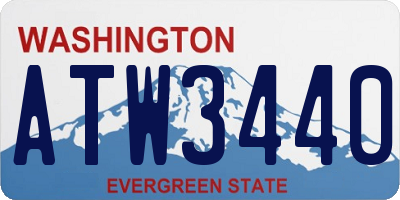 WA license plate ATW3440