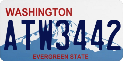 WA license plate ATW3442