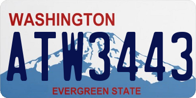 WA license plate ATW3443