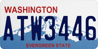 WA license plate ATW3446