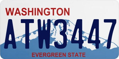 WA license plate ATW3447