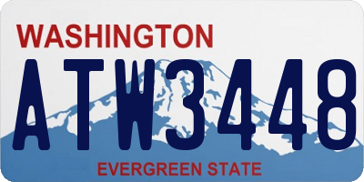 WA license plate ATW3448