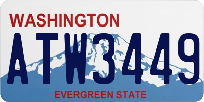 WA license plate ATW3449