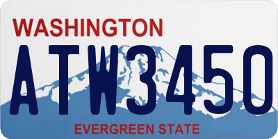 WA license plate ATW3450