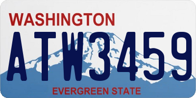 WA license plate ATW3459