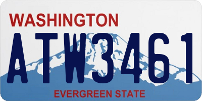 WA license plate ATW3461