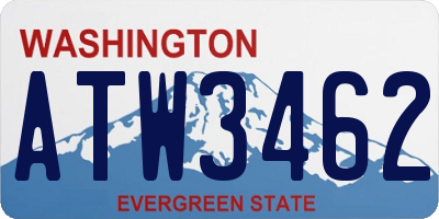 WA license plate ATW3462