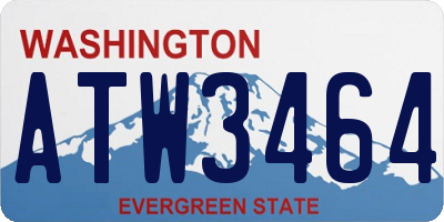 WA license plate ATW3464