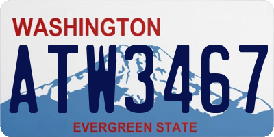 WA license plate ATW3467