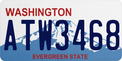WA license plate ATW3468