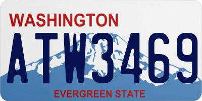 WA license plate ATW3469
