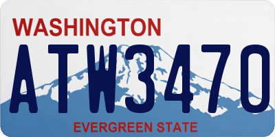 WA license plate ATW3470