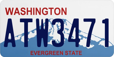 WA license plate ATW3471