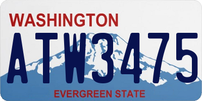 WA license plate ATW3475