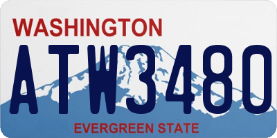WA license plate ATW3480