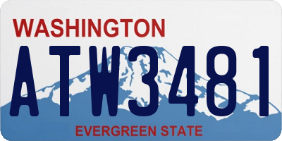 WA license plate ATW3481