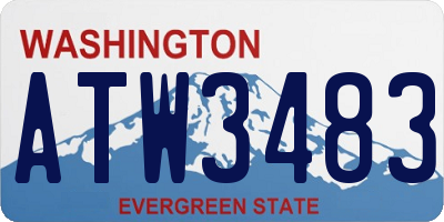 WA license plate ATW3483