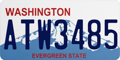 WA license plate ATW3485