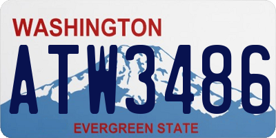 WA license plate ATW3486