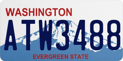 WA license plate ATW3488
