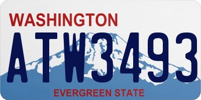 WA license plate ATW3493