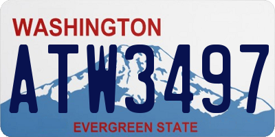 WA license plate ATW3497