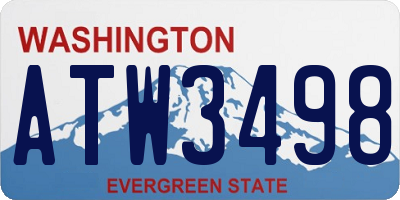 WA license plate ATW3498